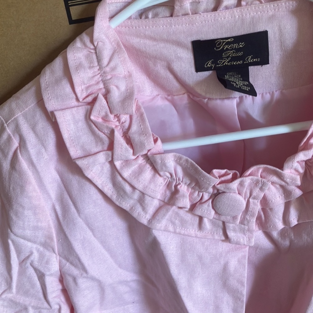 FINAL MARKDOWN Ruffle accented summer jacket petite medium - Picture 2 of 4
